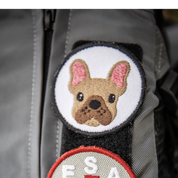 Frenchie Face Circle Patch