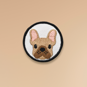 Frenchie Face Circle Patch