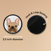 Frenchie Face Circle Patch